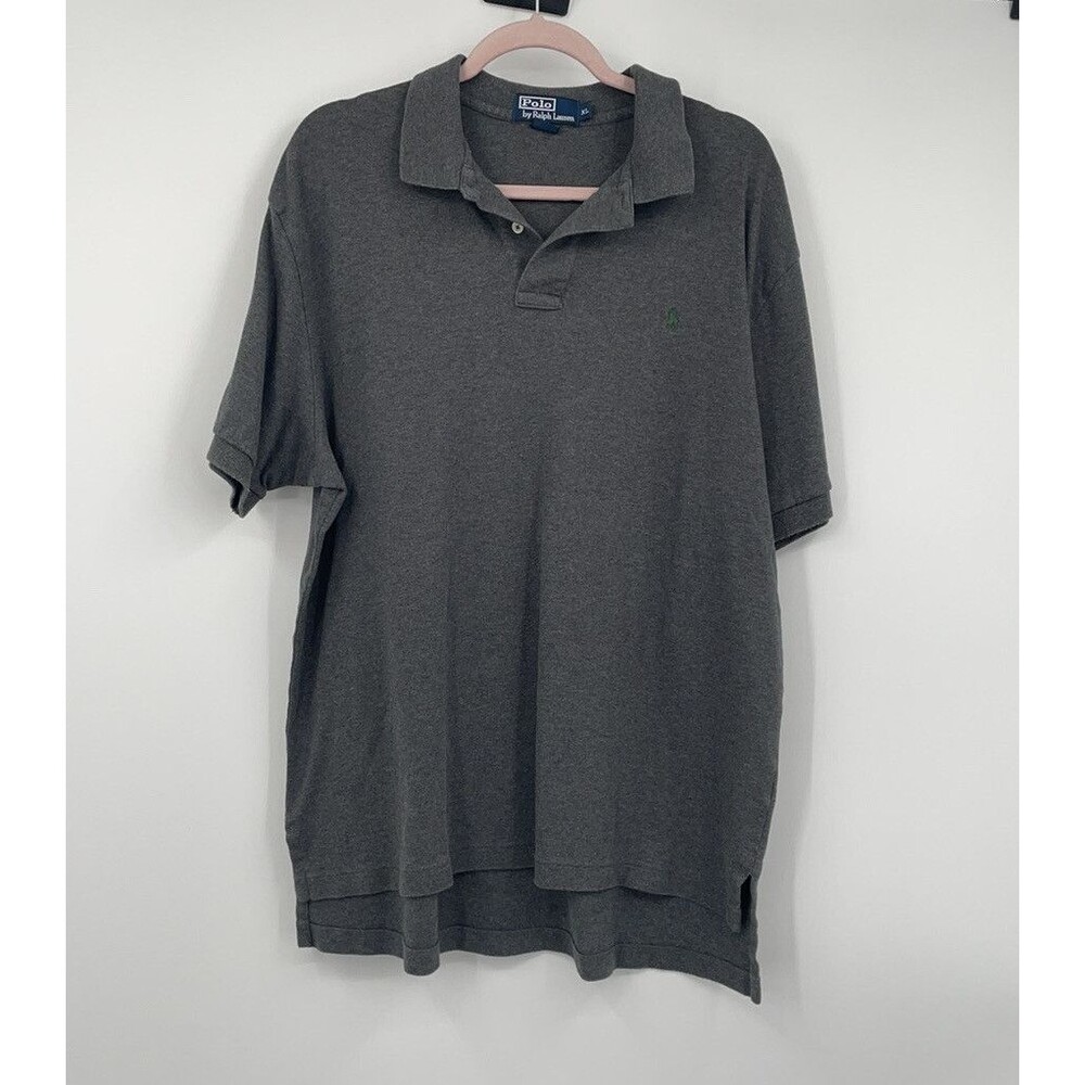 Polo Ralph Lauren Gray Polo Rugby Shirt Pony Logo Mens XL